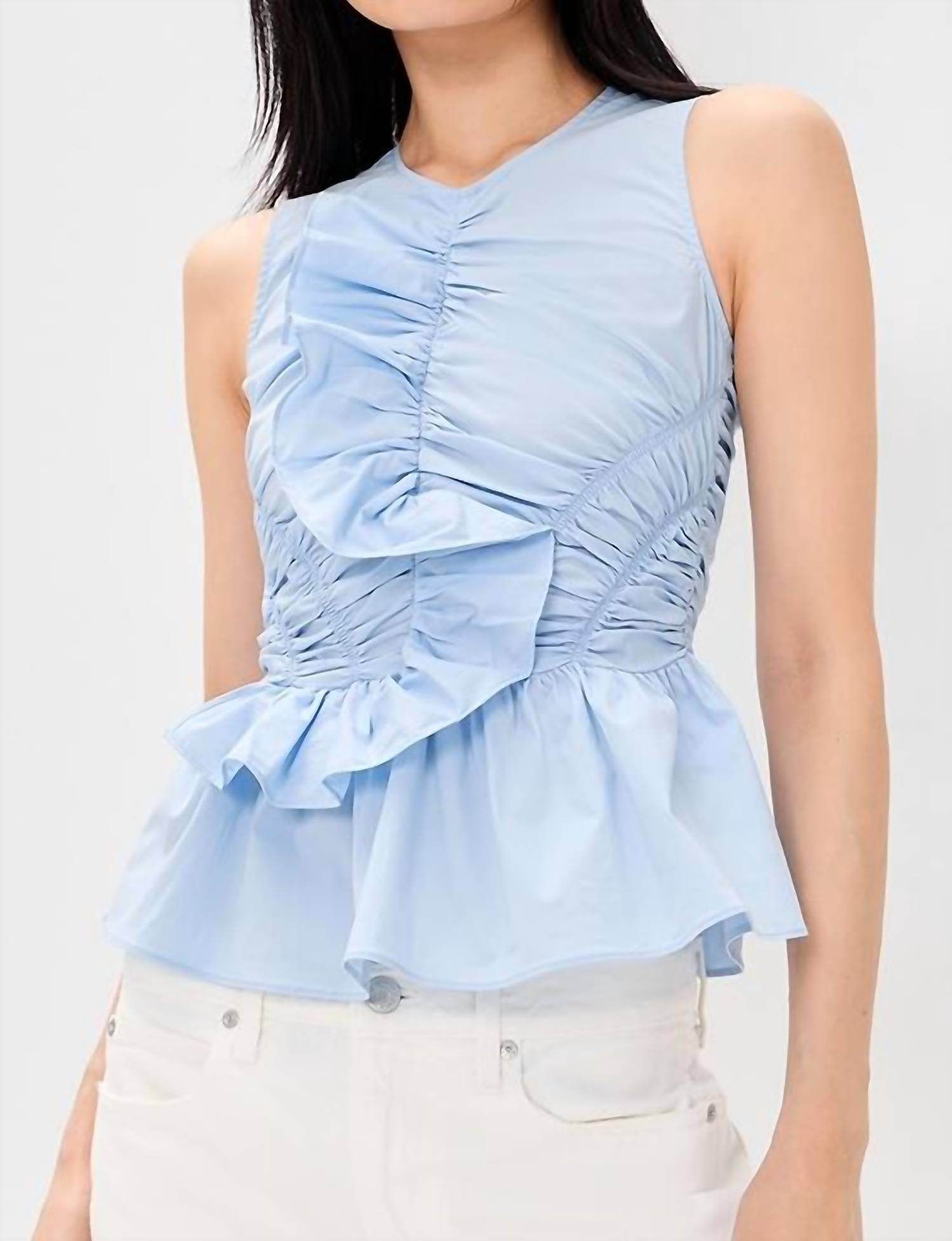 New Hunter Bell Doering Top In Sky Blue